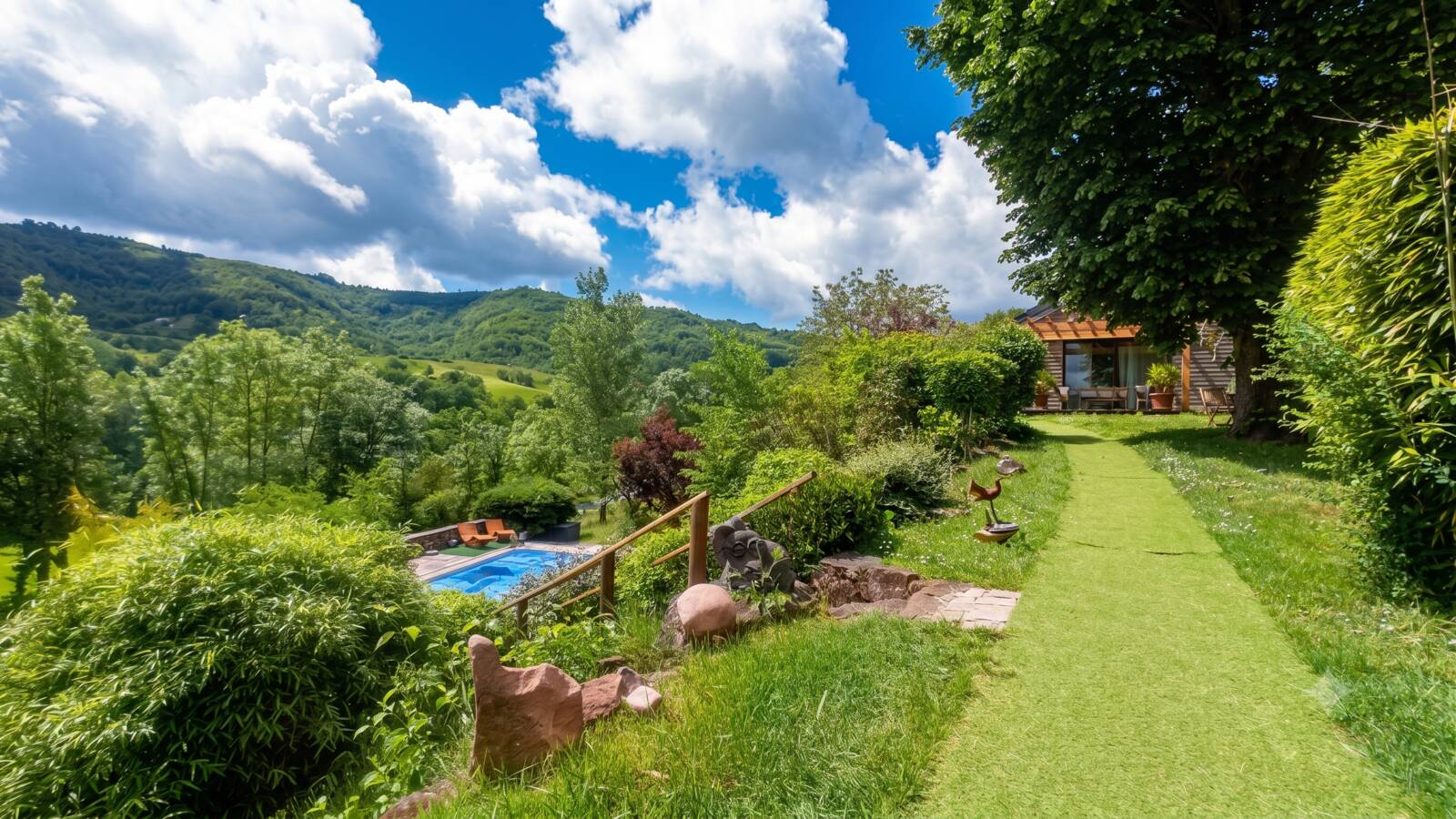 Gîte de la Viguerie, vue sur la vallée du Dourdou